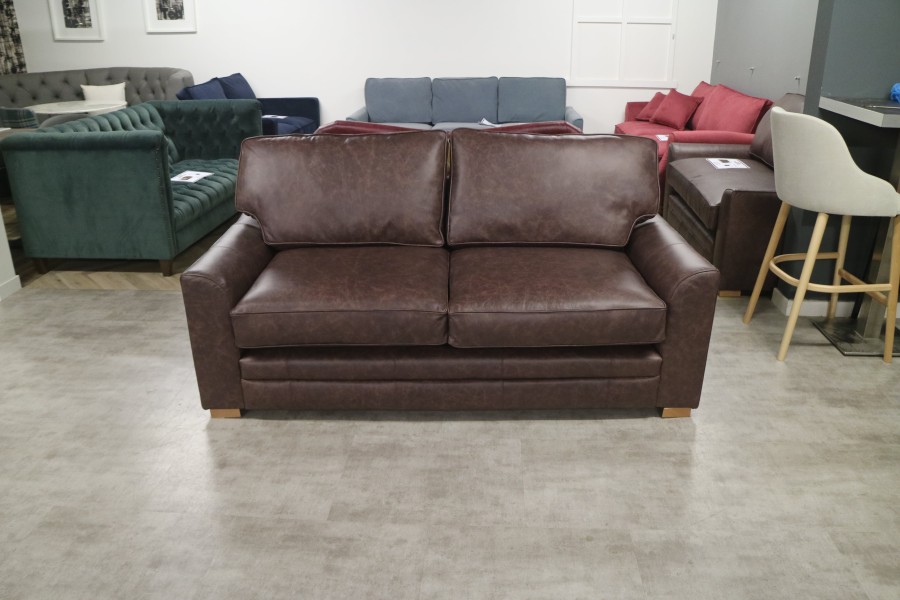 Liberty Leather Sofa - 3 Seater - Dune Coffee