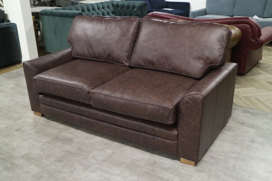 Liberty Leather Sofa - 3 Seater - Dune Coffee