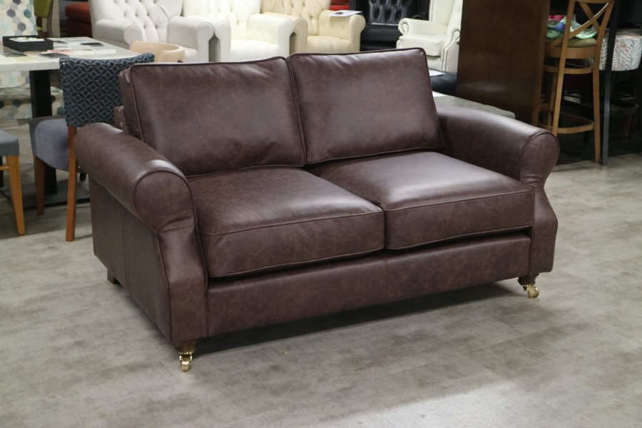 Churchill Leather Sofa - 2.5 Seater - Dune Coffee