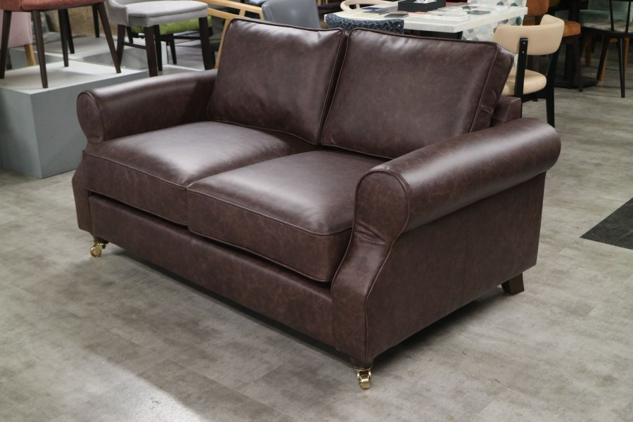 Churchill Leather Sofa - 2.5 Seater - Dune Coffee