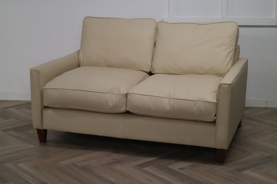 Columbus Leather Sofa - 2.5 Seater - Madras Ivory