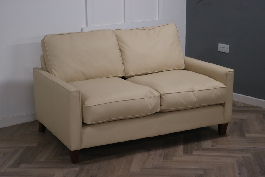 Columbus Leather Sofa - 2.5 Seater - Madras Ivory