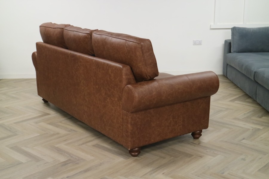 Portland Leather Sofa - 4 Seater - Apache Tan