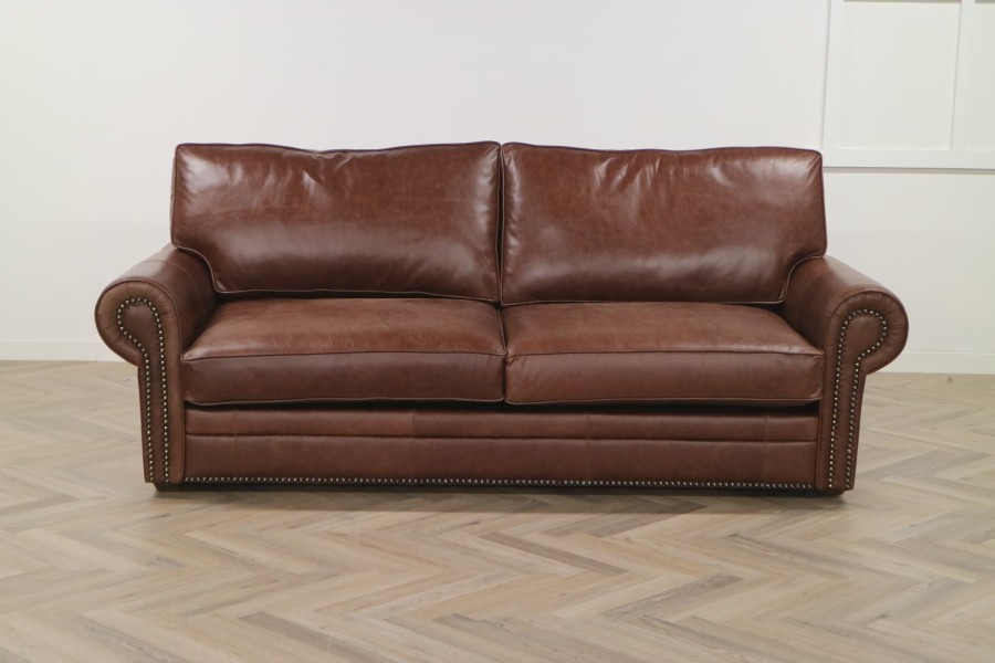 Portland Leather Sofabed - 3.5 Seater SB - Crystal Hazel