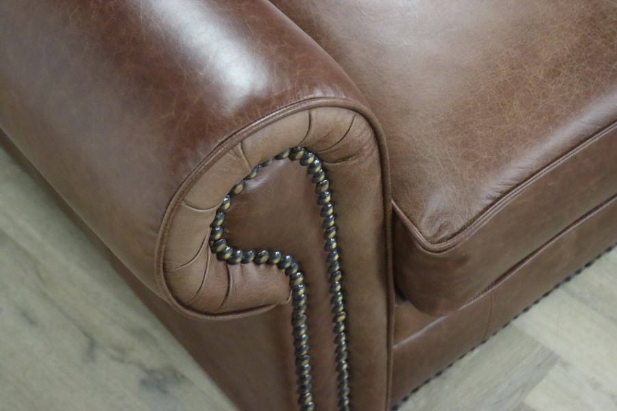 Portland Leather Sofabed - 3.5 Seater SB - Crystal Hazel
