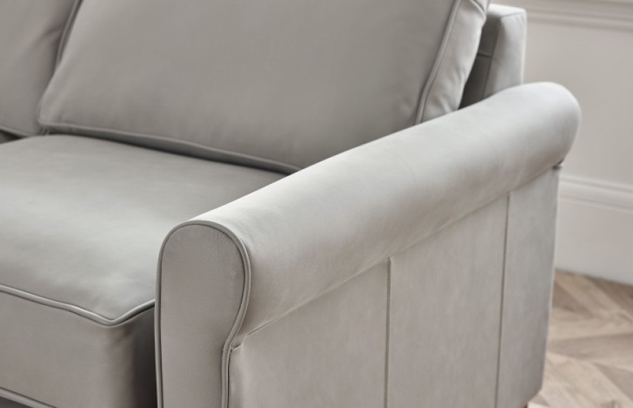 Salisbury Leather Corner Sofa Bed - 3SB x 1.5str Corner - Tempesta Taupe