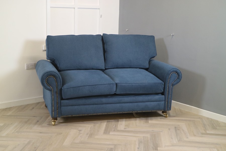 Portland Fabric Sofa Bed - 2.5 Seater Sofa Bed - Alpaka Indigo