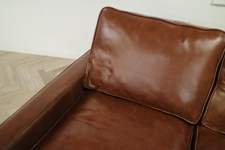 Drake Leather Sofa - 4 Seater - El Paso Whiskey