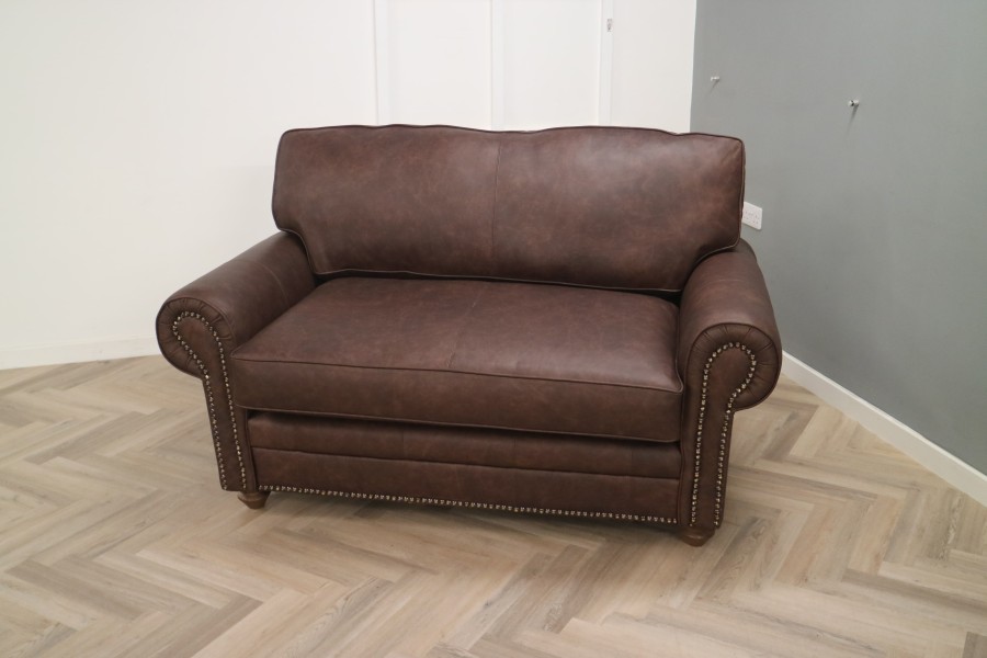 Portland Leather Sofa - Loveseat - Apache Roast