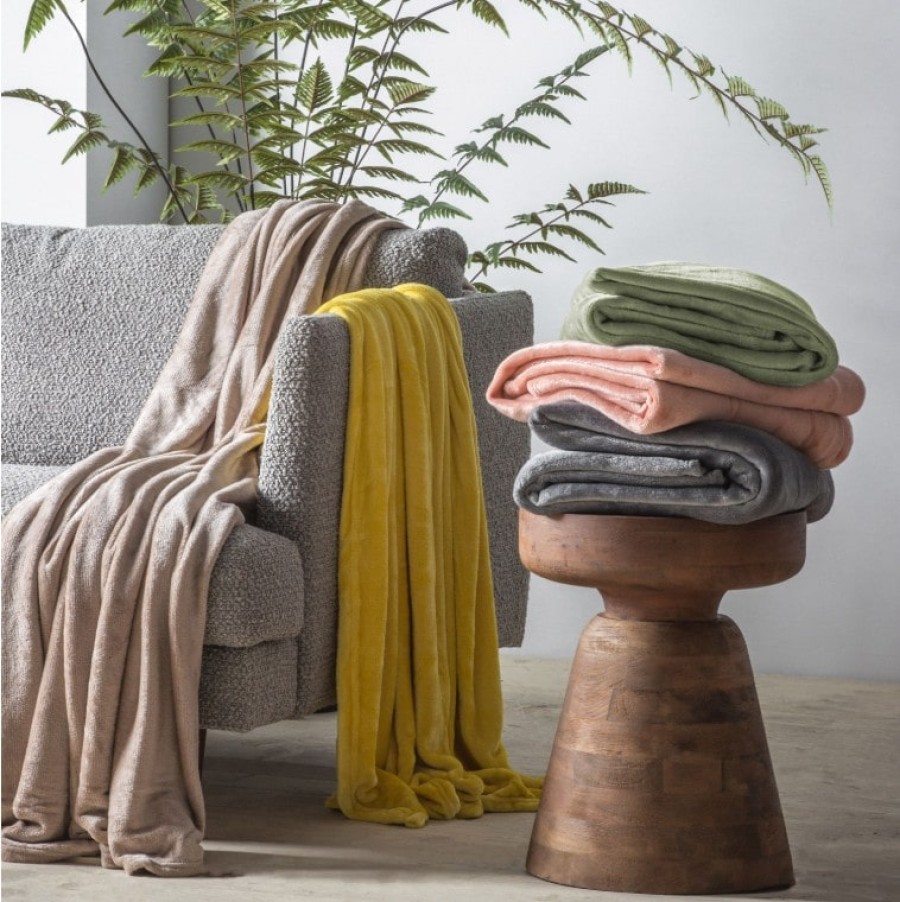 Taupe Fleece Throw