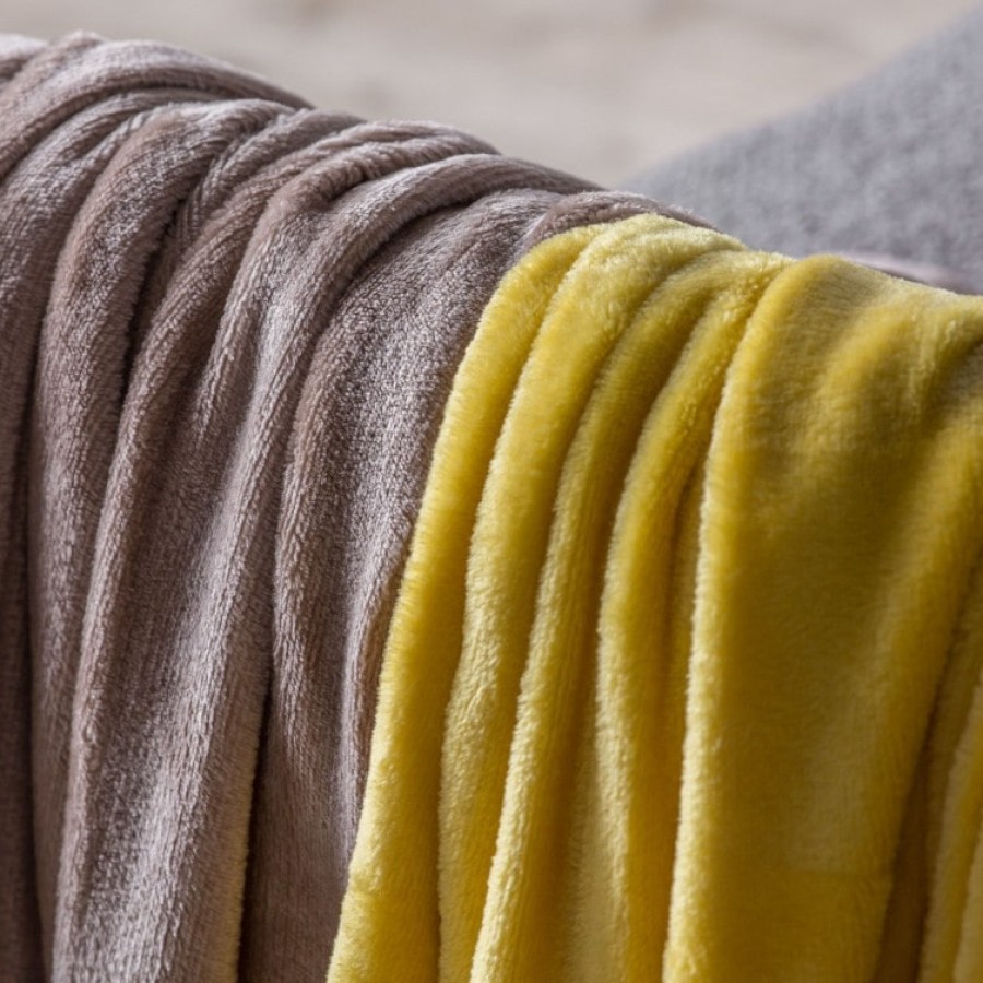 Taupe Fleece Throw