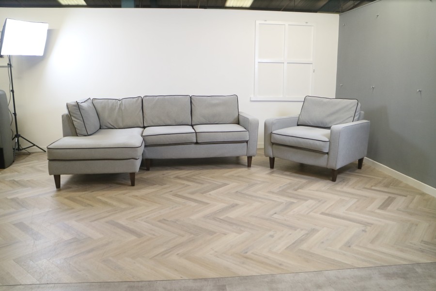 Drake Fabric Sofa Suite - 2.5 x Chaise + 1.5 Seater - Lana London