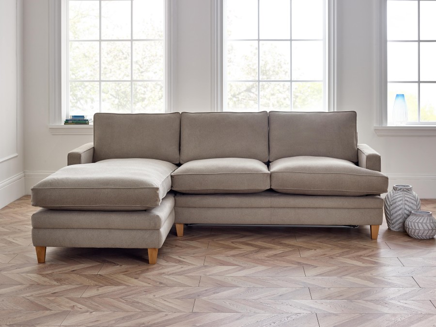 Everest Fabric Chaise Sofabed - 3SB x Chaise - Alpaka Llama