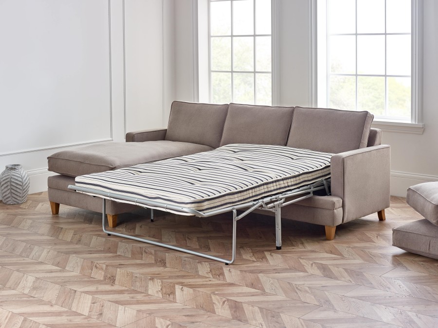 Everest Fabric Chaise Sofabed - 3SB x Chaise - Alpaka Llama