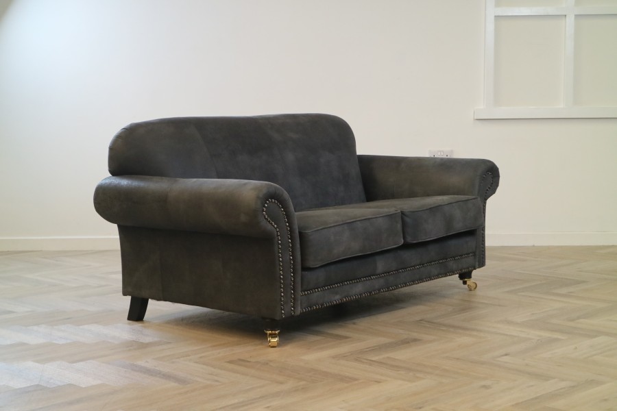Rochester Vintage Leather Sofa - 2.5 Seater - Tribe Black