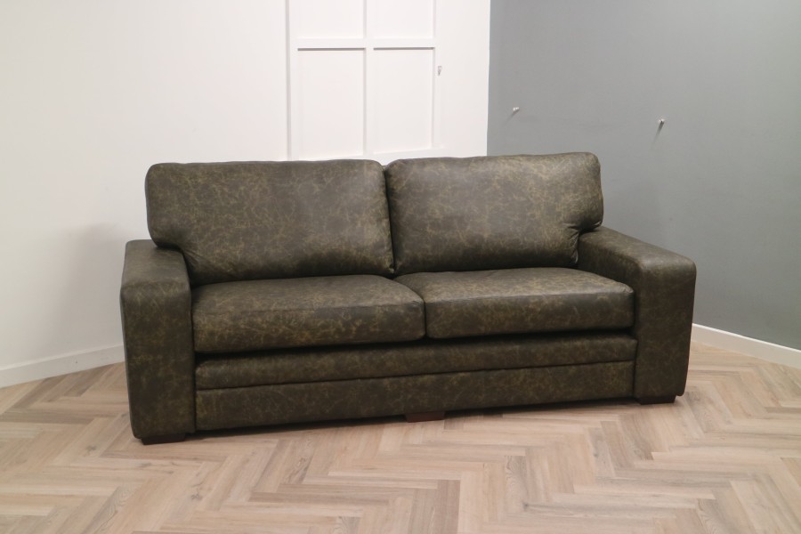Abbey Leather Sofa - 3.5 Seater - Apache Sage
