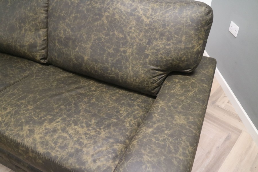 Abbey Leather Sofa - 3.5 Seater - Apache Sage