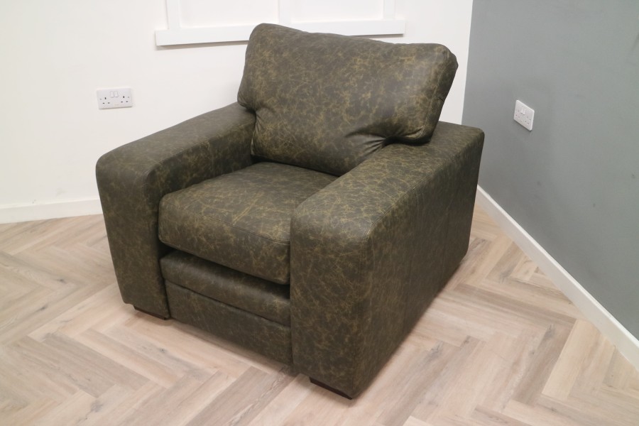 Abbey Leather Sofa - Chair - Apache Sage