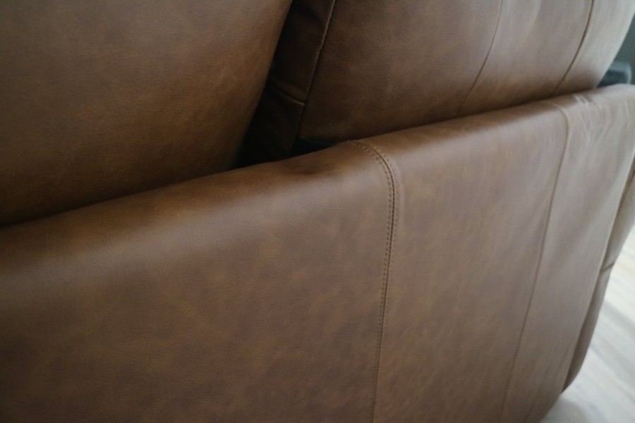 Portland Leather Corner Storage Chaise - 2.5 x Chaise Sofa - Dune Tan