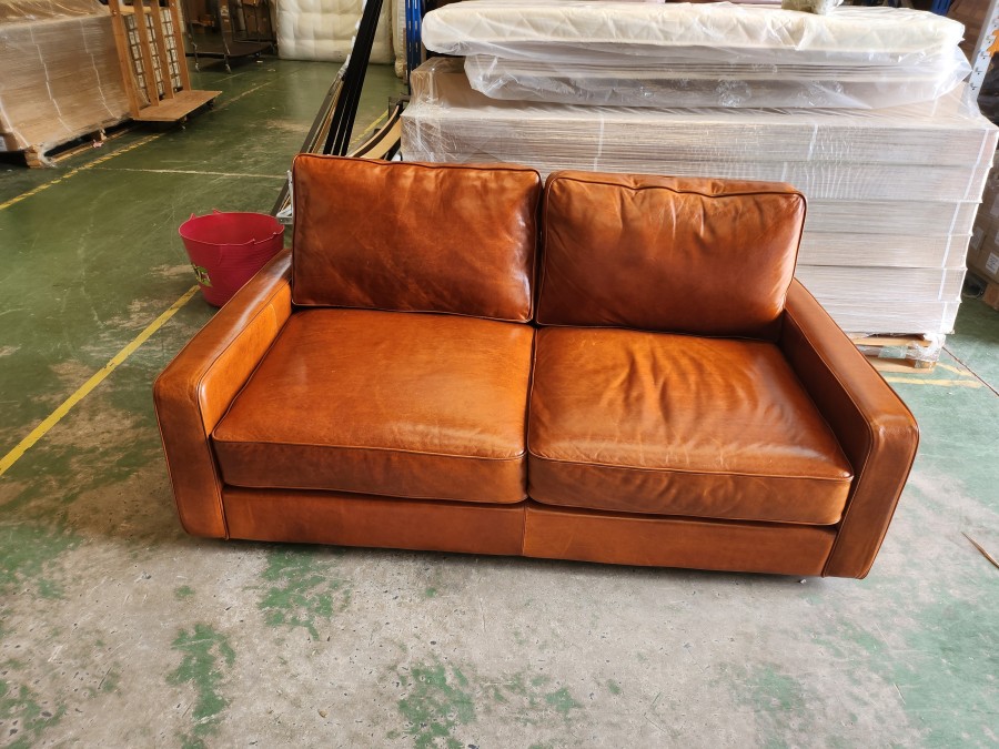 Drake Simple Sofa - 3 Seater - El Paso Cognac