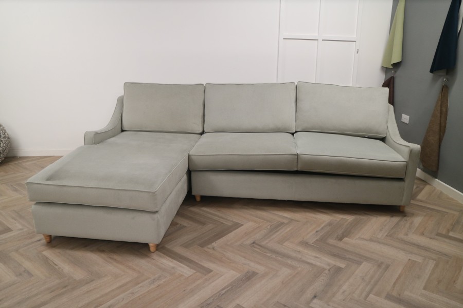 Weyton Fabric Chaise Sofa Bed - 3.5sb x LHF Chaise - Alpaka Cloud