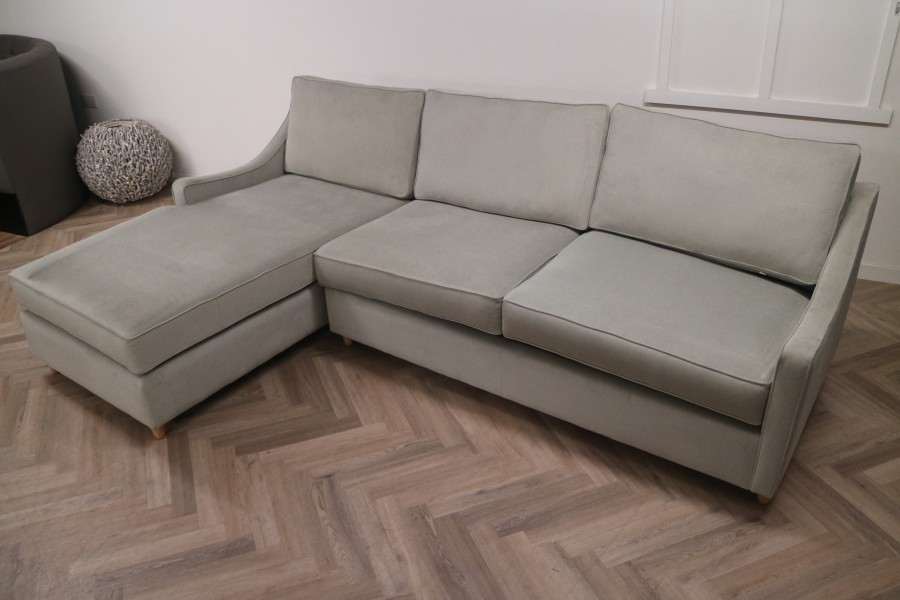 Weyton Fabric Chaise Sofa Bed - 3.5sb x LHF Chaise - Alpaka Cloud