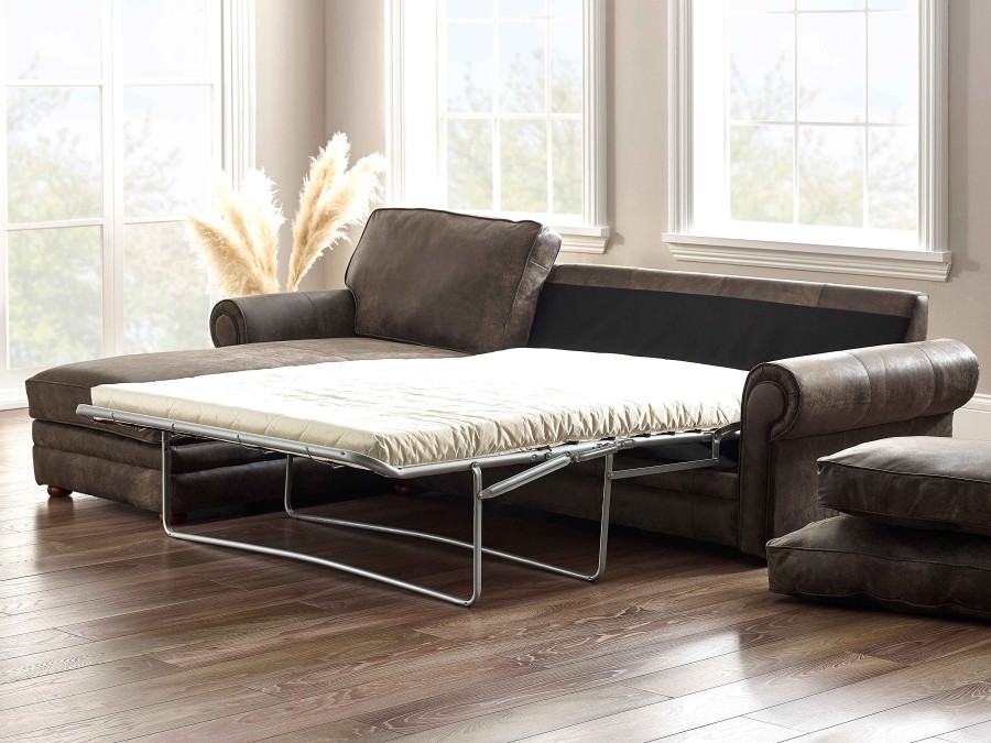 Portland Chaise Storage Sofa Bed - 3sb x LHF Chaise - Tribe Wood