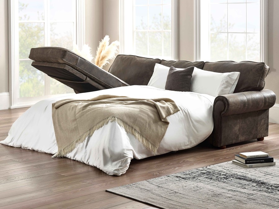Portland Chaise Storage Sofa Bed - 3sb x LHF Chaise - Tribe Wood