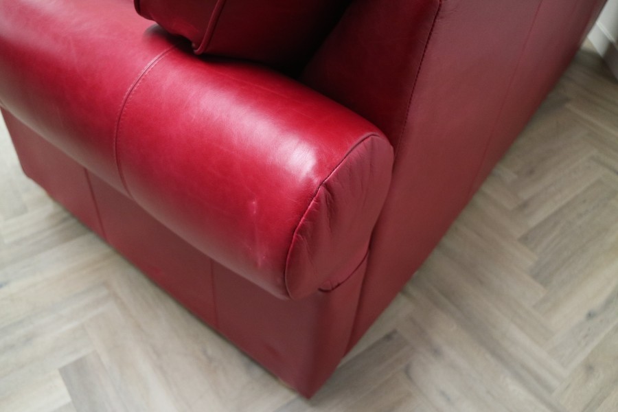 Portland Leather Sofabed - 4 Seater SB - Old English Gamay