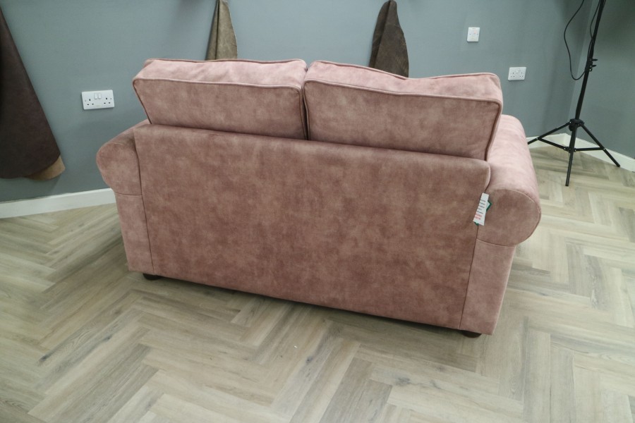 Churchill Traditional Fabric Sofa - 2 Seater - Lovely Terracotta