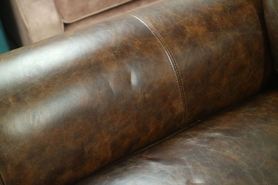 Portland Leather Sofabed - Loveseat Sofa Bed - Vintage Copper