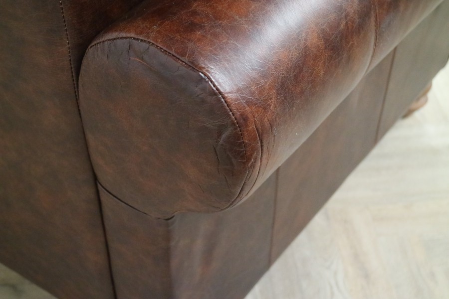 Portland Leather Sofabed - Loveseat Sofa Bed - Vintage Copper