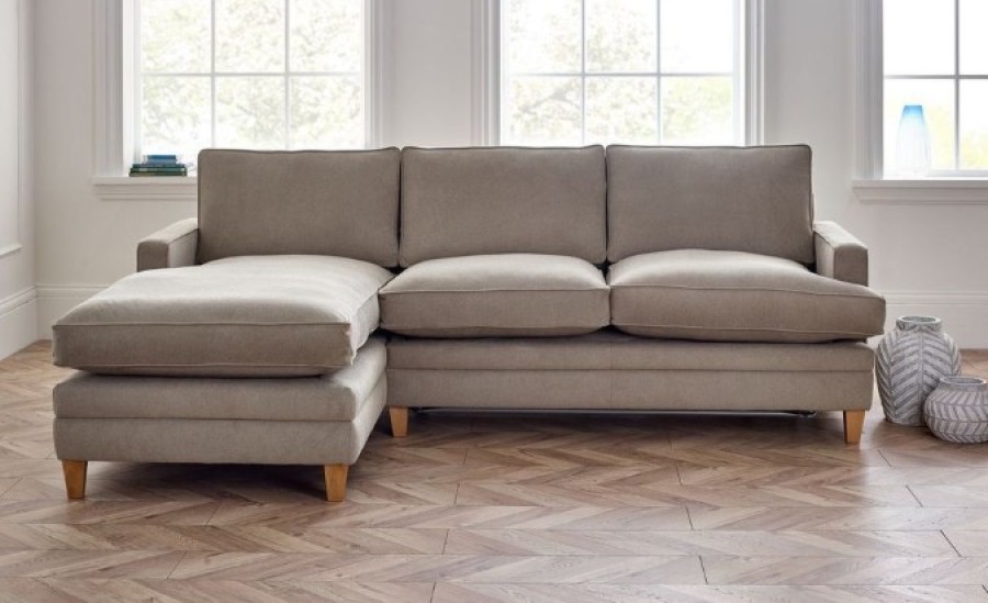 Everest Fabric Chaise Sofabed - 3SB x Chaise - Alpaka Llama