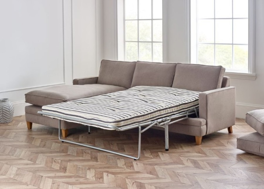 Everest Fabric Chaise Sofabed - 3SB x Chaise - Alpaka Llama