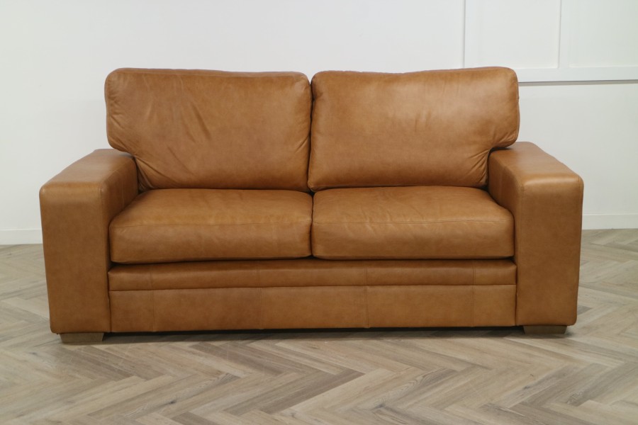 Abbey Leather Sofa - 3 Seater - Amalfi Rust