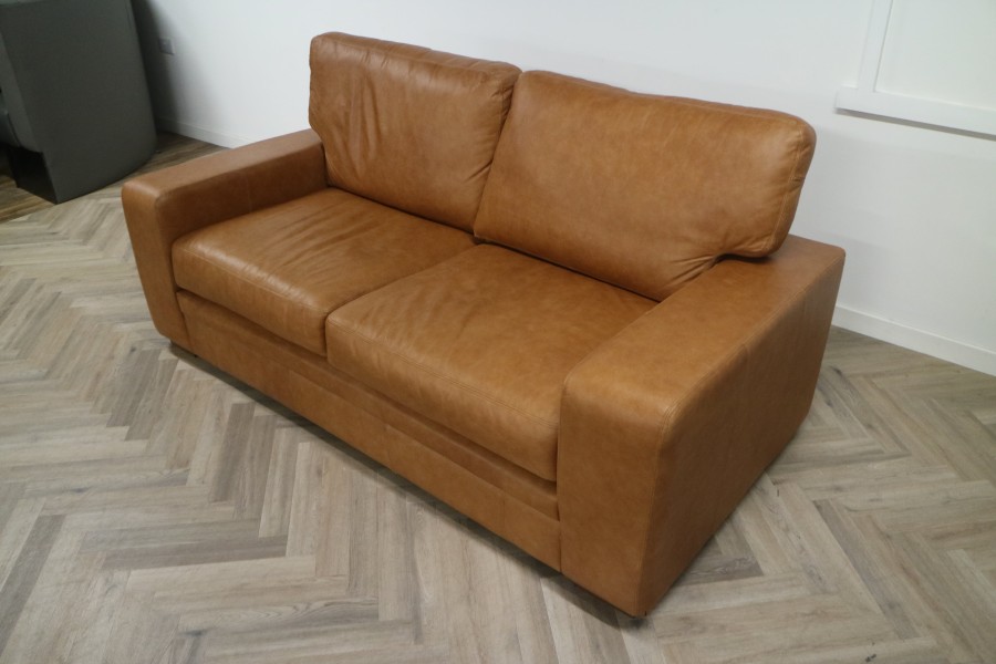 Abbey Leather Sofa - 3 Seater - Amalfi Rust