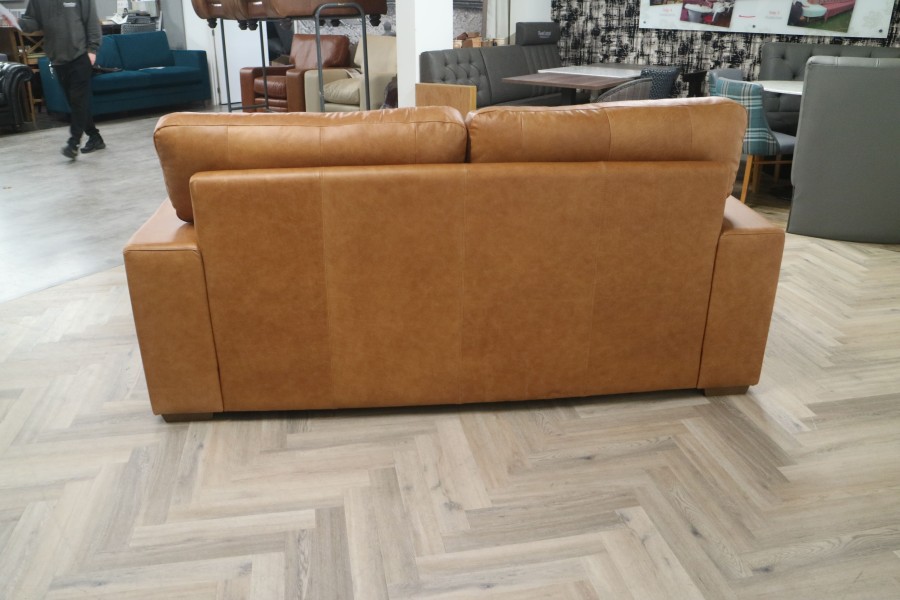 Abbey Leather Sofa - 3 Seater - Amalfi Rust