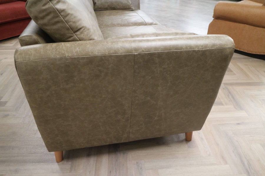 Beckworth Leather Sofa - 3 Seater - Dune Stone