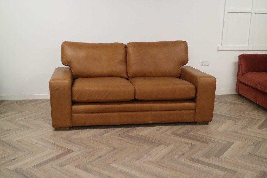 Abbey Leather Sofa - 3 Seater - Boucher Tobacco