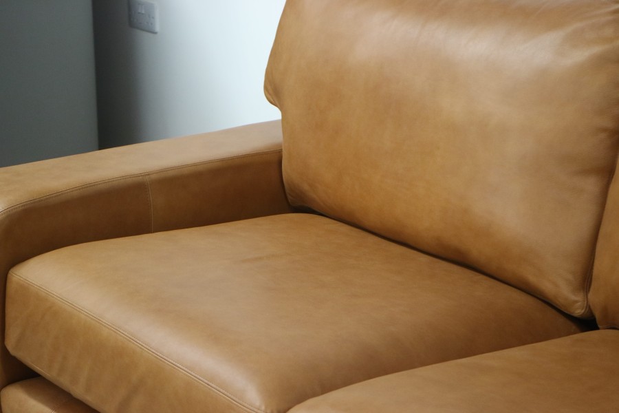Abbey Leather Sofa - 3 Seater - Boucher Tobacco