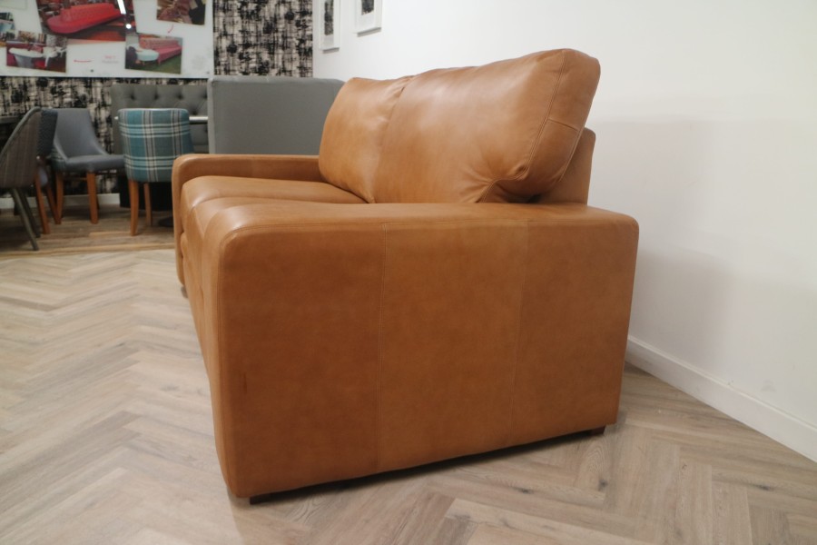 Abbey Leather Sofa - 3 Seater - Boucher Tobacco