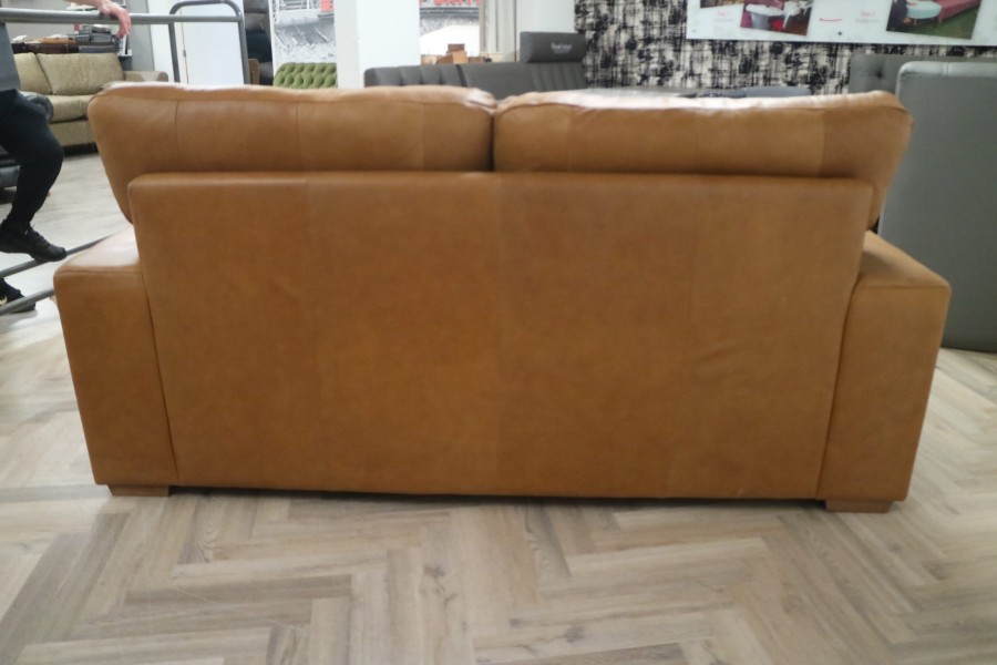 Abbey Leather Sofa - 3 Seater - Boucher Tobacco