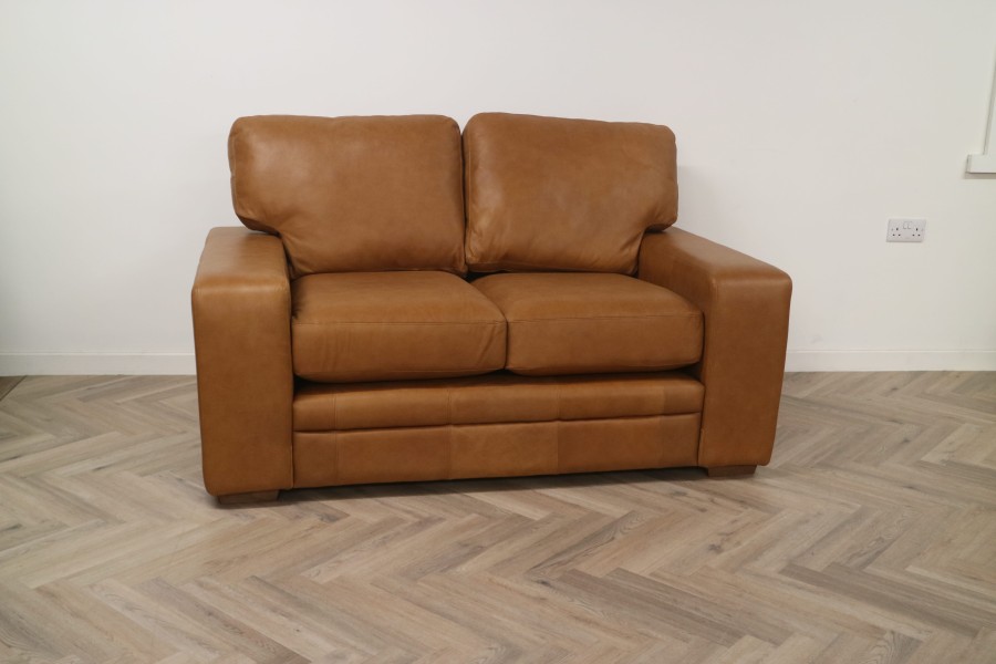 Abbey Leather Sofa - 2 Seater - Boucher Tobacco