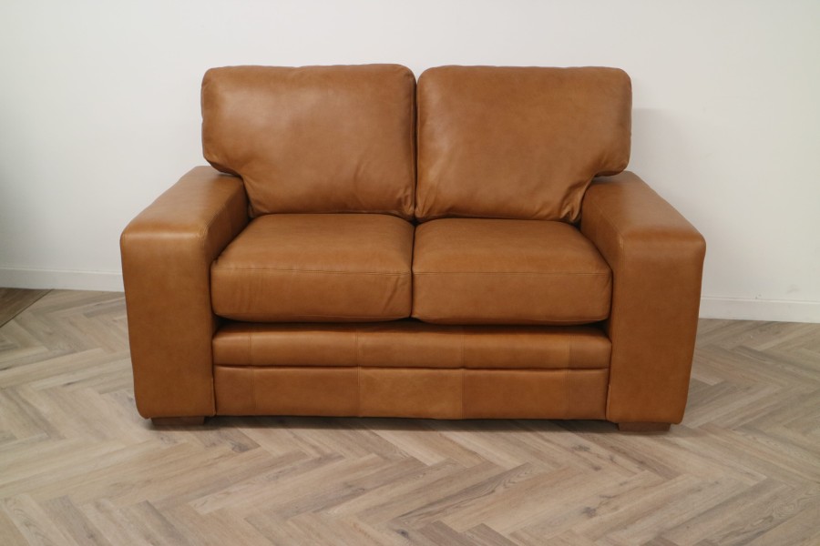 Abbey Leather Sofa - 2 Seater - Boucher Tobacco