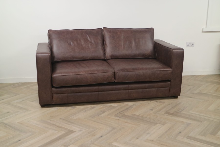 Trafalgar Leather Sofa Bed - 3 Seater SB - Dune Coffee