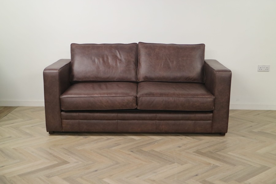 Trafalgar Leather Sofa Bed - 3 Seater SB - Dune Coffee