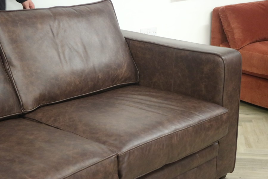 Trafalgar Leather Sofa Bed - 3 Seater SB - Dune Coffee