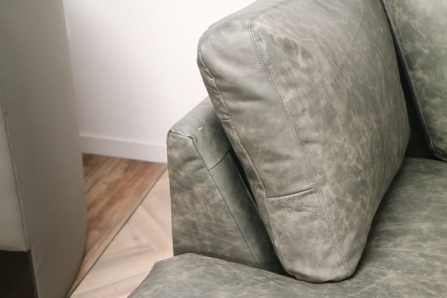 Abbey Leather Chaise Sofa Bed - 2.5SB x LHF Chaise - Dune Grey