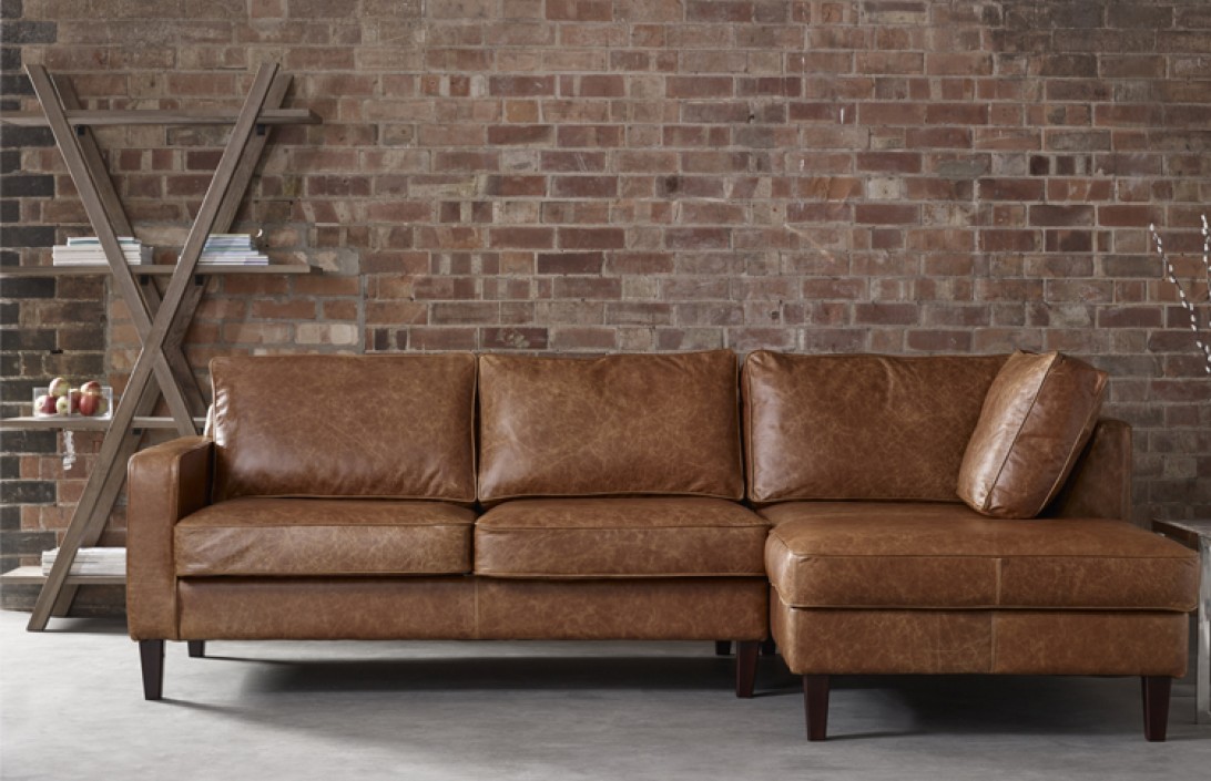 light brown leather chaise sofa