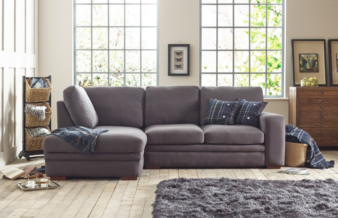 Fabric corner chaise clearance sofa